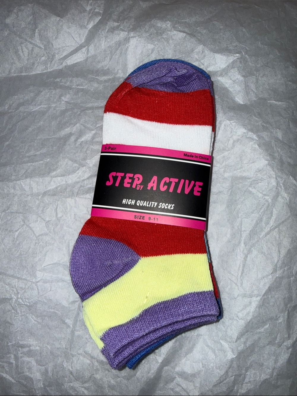 Step Active Striped Socks - (3-Pack)